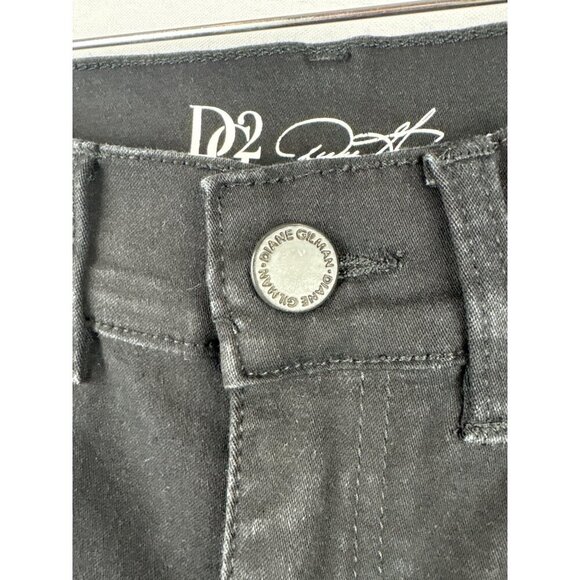 Diane Gilman DG2 Black Cotton Blend Straight Leg Jeans Size 2P - Picture 3 of 6